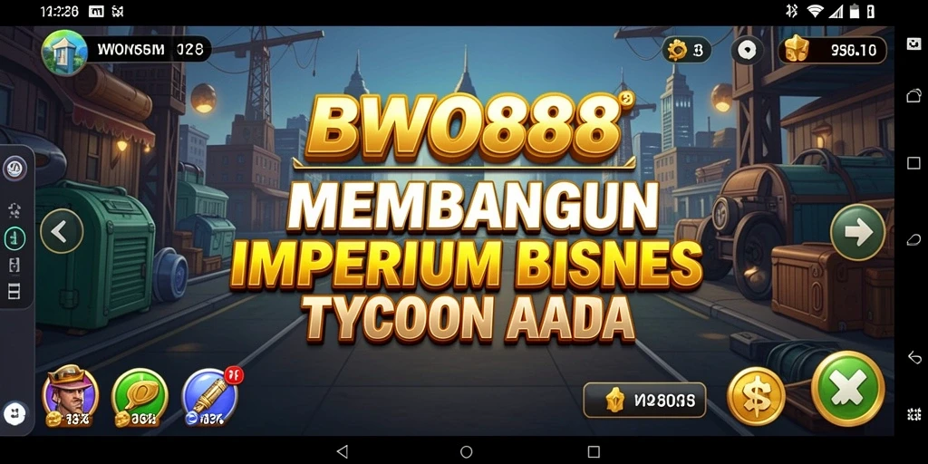 Tampilan menarik dari gameplay BWO888 dengan elemen bisnis Tycoon.