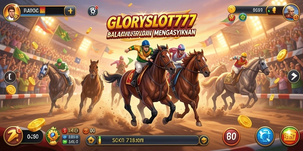 Gameplay balap yang seru dan mendebarkan di GLORYSLOT777.