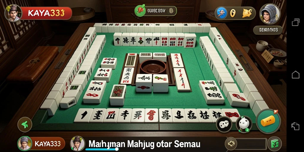Tampilan gameplay KAYA33 yang menarik dan penuh strategi Mahjong.