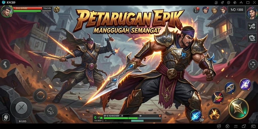 Screenshot KNO89 menunjukkan aksi pertarungan yang mendebarkan.