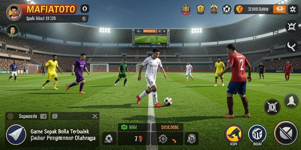 Screenshot MAFIATOTO menampilkan aksi seru pertandingan sepak bola.