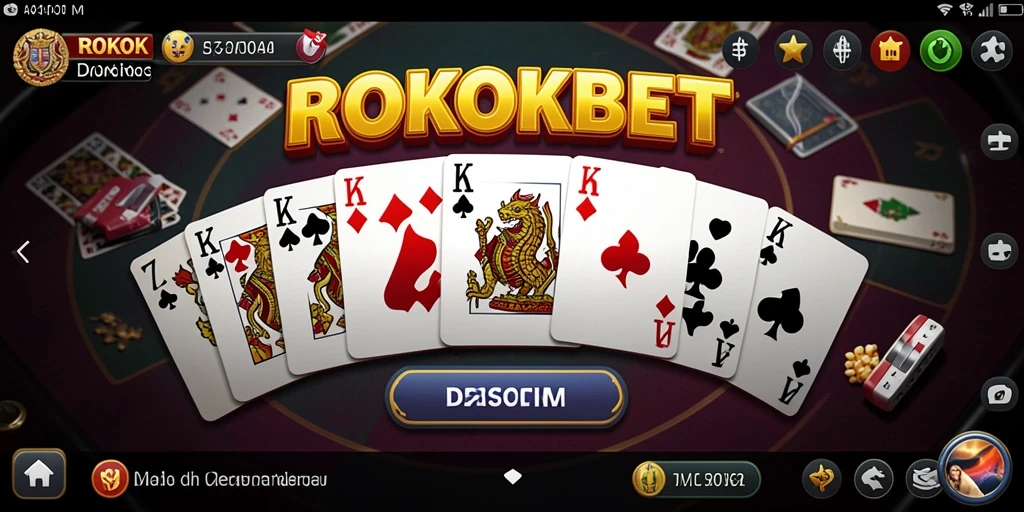 Tampilan gameplay seru dari ROKOKBET dengan aksi domino yang cepat.