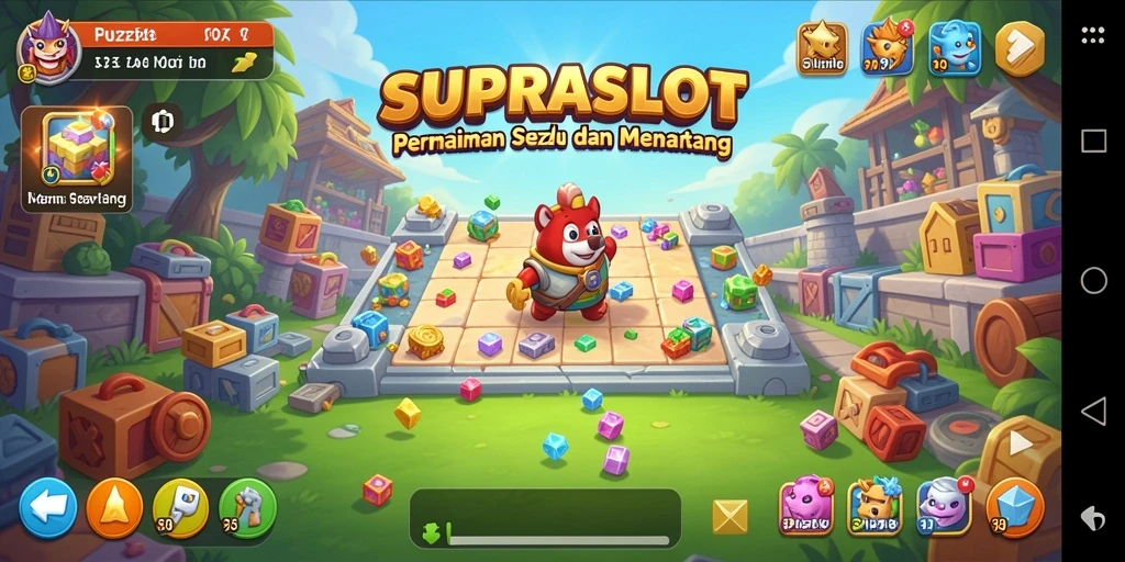 Tampilan gameplay SUPRASLOT yang menarik dan interaktif.