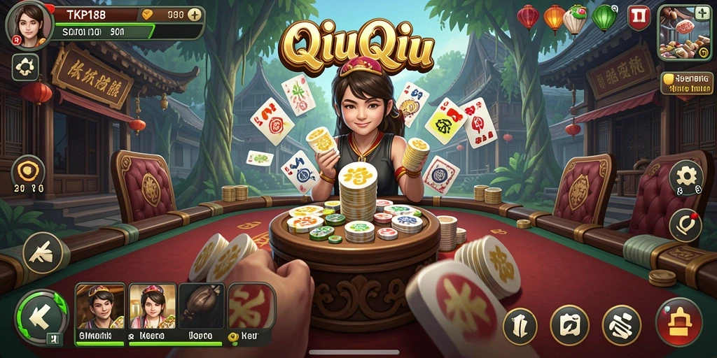 Tampilan gameplay seru QiuQiu di TKP188.
